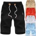 Men's Shorts Big and Tall Cotton Summer Casual Athletic Sports Loose Pocket Drawstring Beach Running Short Pants Trunks 5XL 1-white B07QCJ26BT